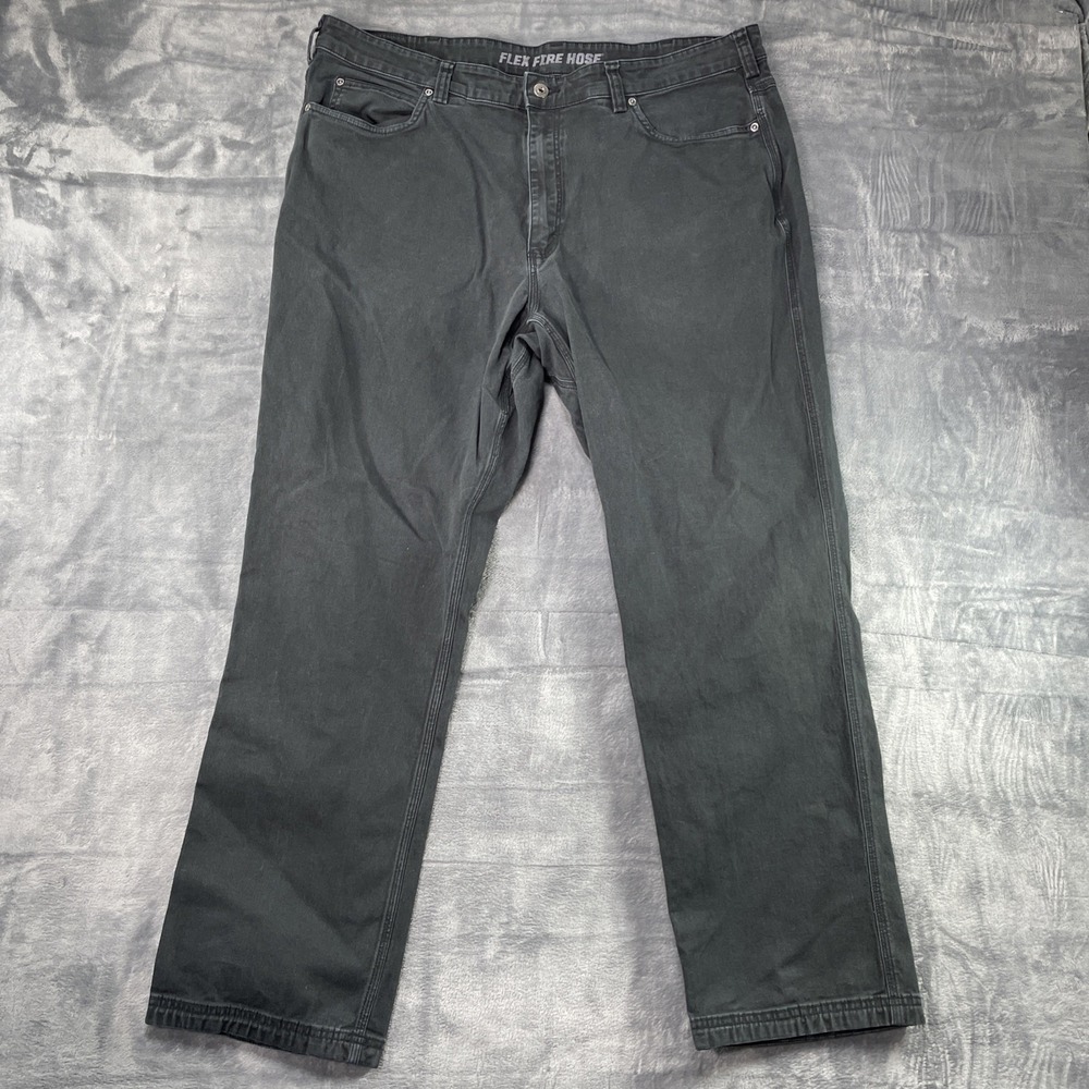 Duluth Trading Flex Fire Hose Black Cargo Pants Stretch Mens 42x32 Fits 40x31